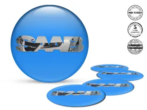 Saab Decalcomania Cerchio Logo Etichette Silicone Pregiate